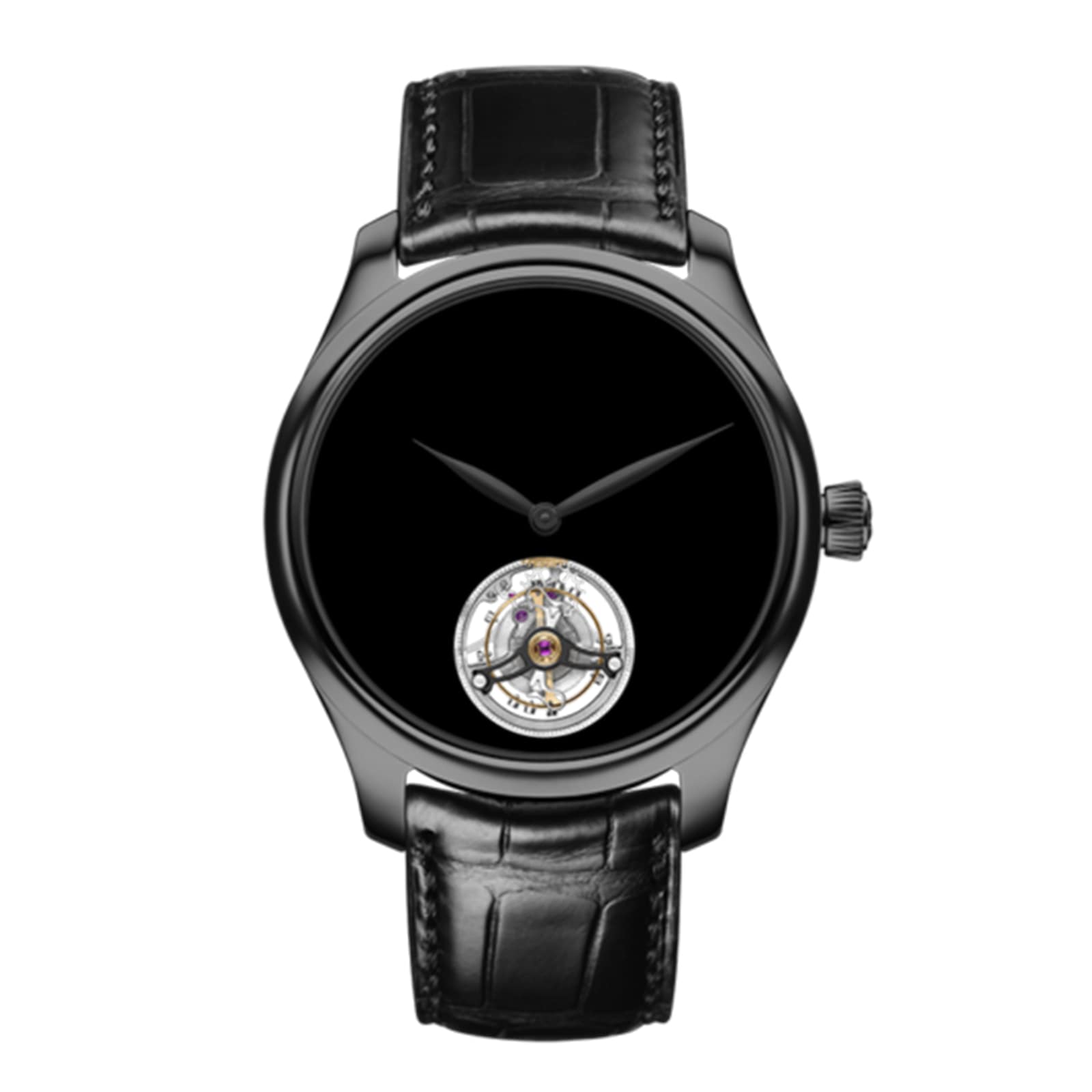 H. Moser & Cie Endeavour Tourbillon Vantablack® in Steel DLC 42mm Limited Edition