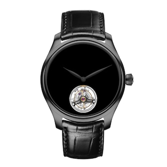 H. Moser & Cie Endeavour Tourbillon Vantablack® in Steel DLC 42mm Limited Edition