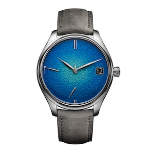 H. Moser & Cie Endeavour Perpetual Calendar 42mm Mens Watch Blue