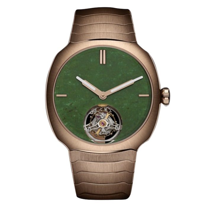 H. Moser & Cie Streamliner Tourbillon 40mm Mens Watch Green