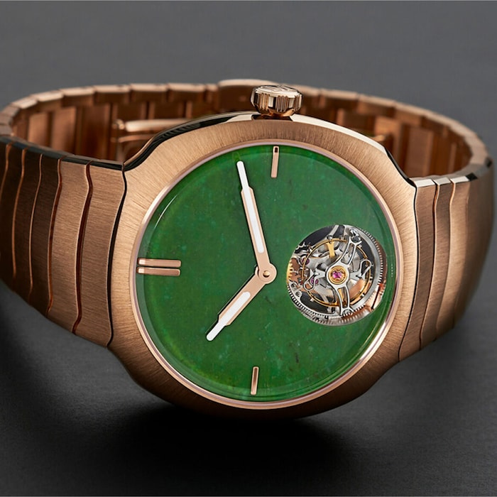 H. Moser & Cie Streamliner Tourbillon 40mm Mens Watch Green