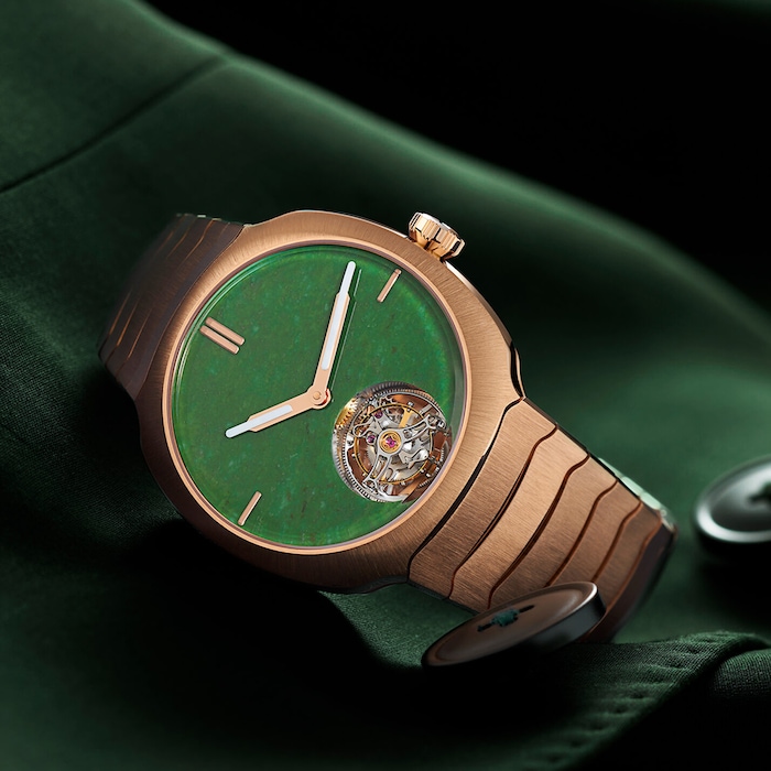 H. Moser & Cie Streamliner Tourbillon 40mm Mens Watch Green