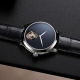 H. Moser & Cie Endeavour Aventurine Tourbillon Steel 40mm Mens Watch