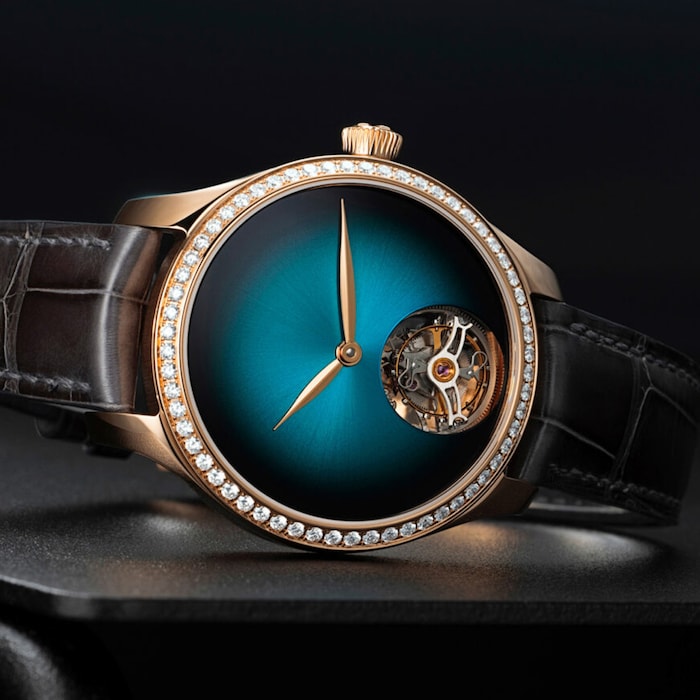 H. Moser & Cie Endeavour Tourbillon 38mm Mens Watch Blue