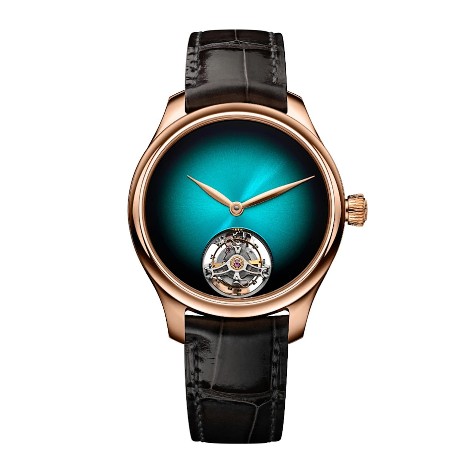 H. Moser & Cie Endeavour Tourbillon 38mm Mens Watch Blue