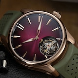 H. Moser & Cie Pioneer Tourbillon  40mm Mens Watch Burgundy