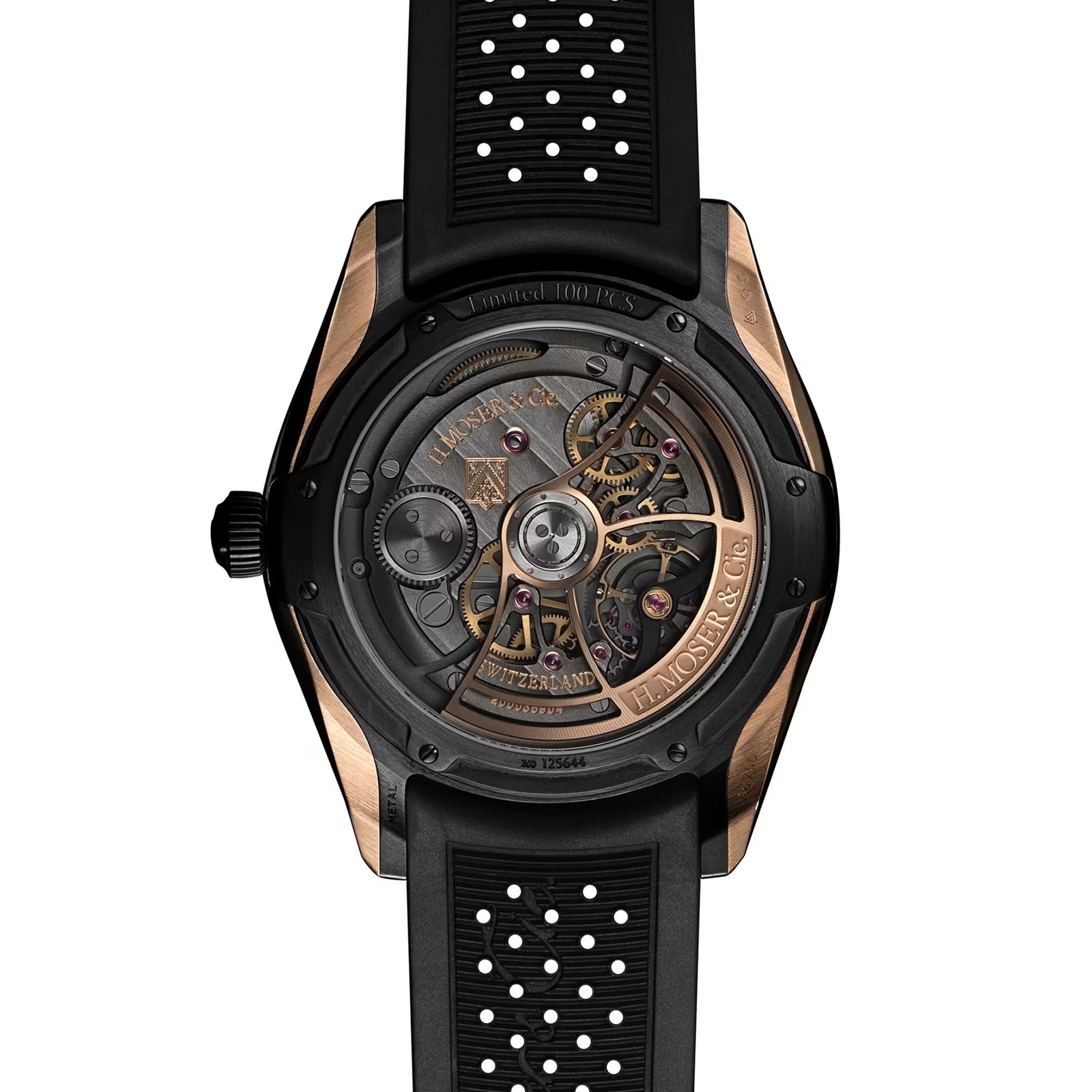 H. Moser & Cie Pioneer Flying Hours 43mm Limited Edition Mens Watch Blue