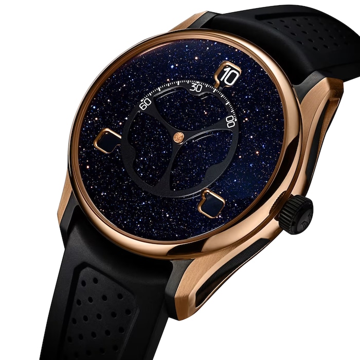 H. Moser & Cie Pioneer Flying Hours 43mm Limited Edition Mens Watch Blue
