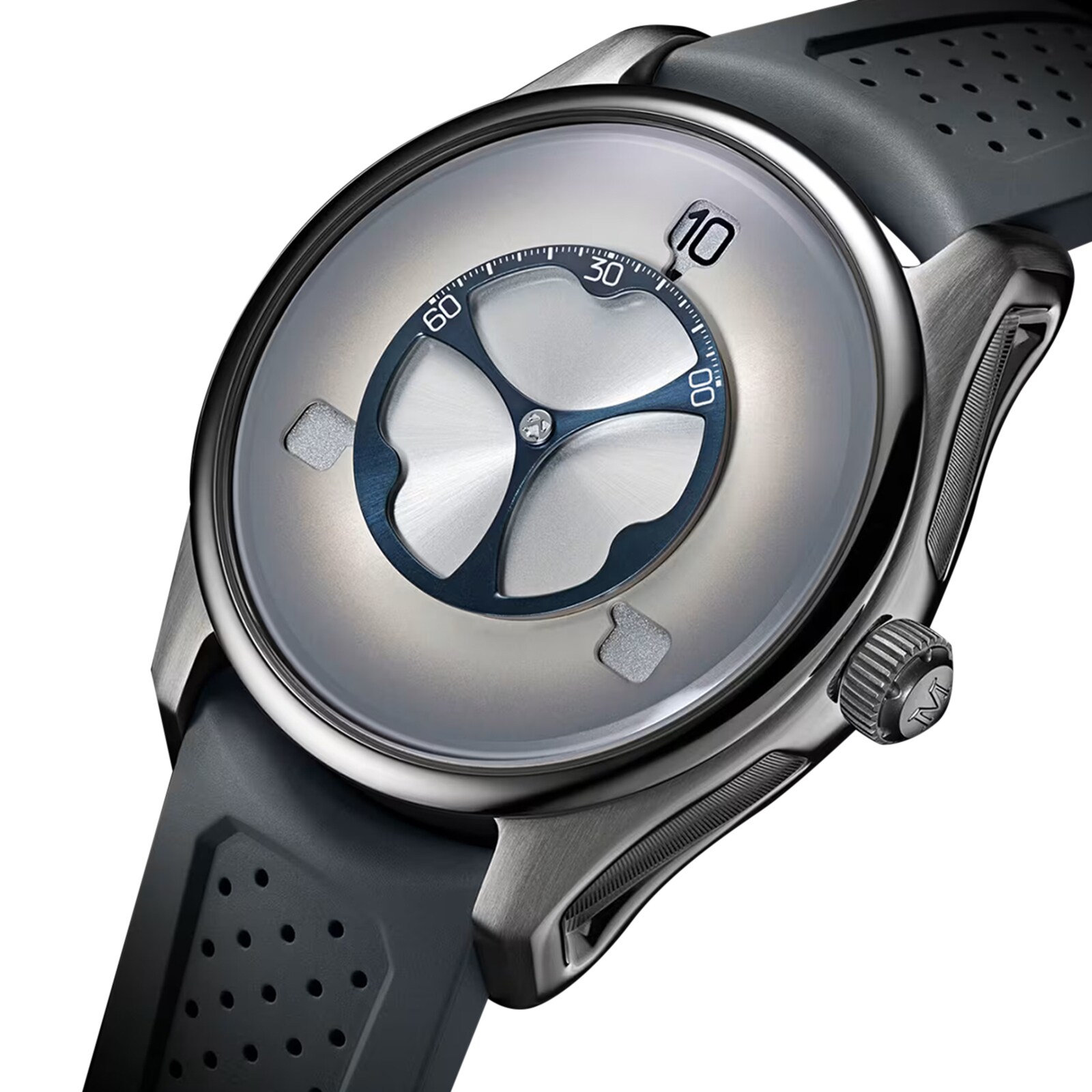 H. Moser & Cie Pioneer Flying Hours 43mm Limited Edition Mens Watch White