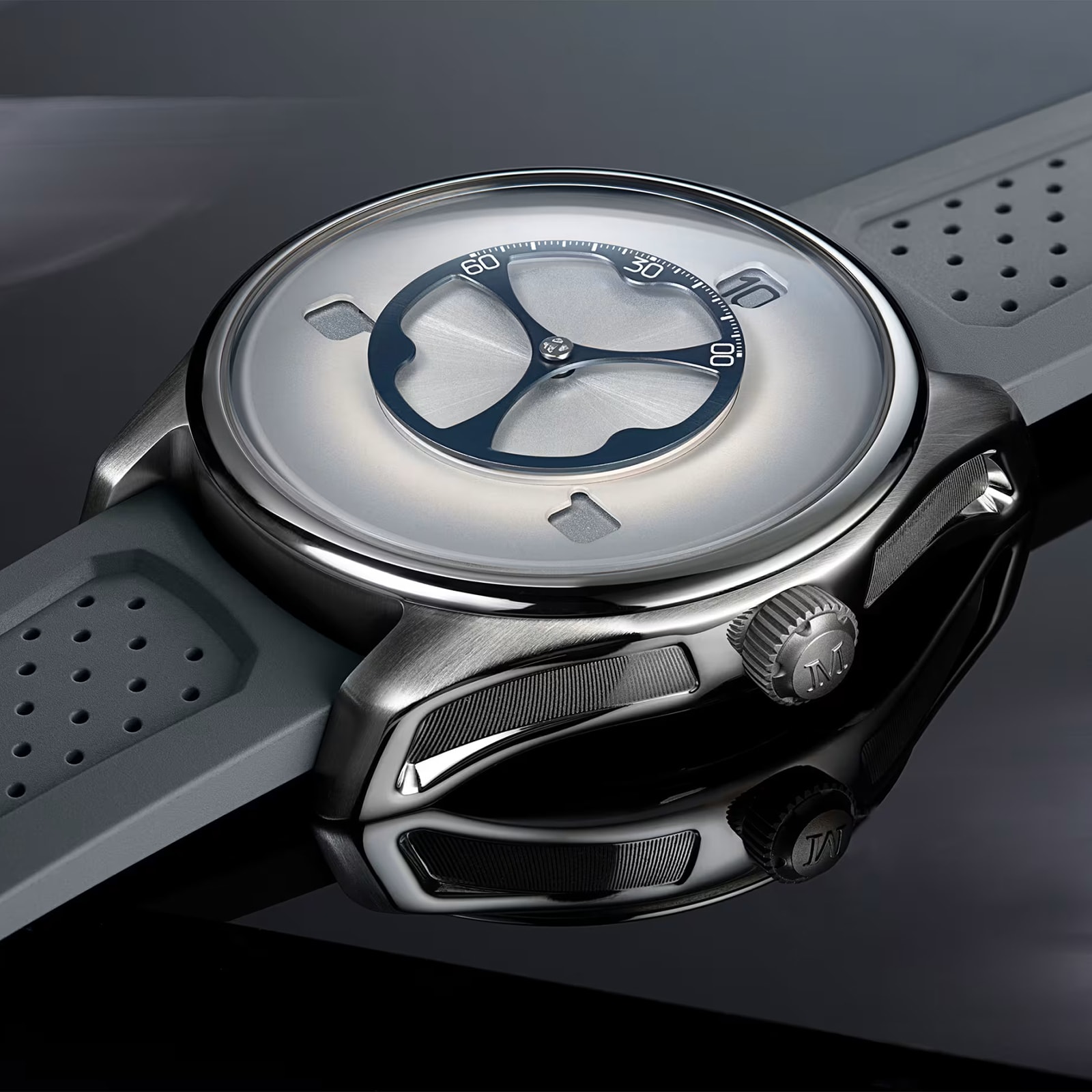 H. Moser & Cie Pioneer Flying Hours 43mm Limited Edition Mens Watch White