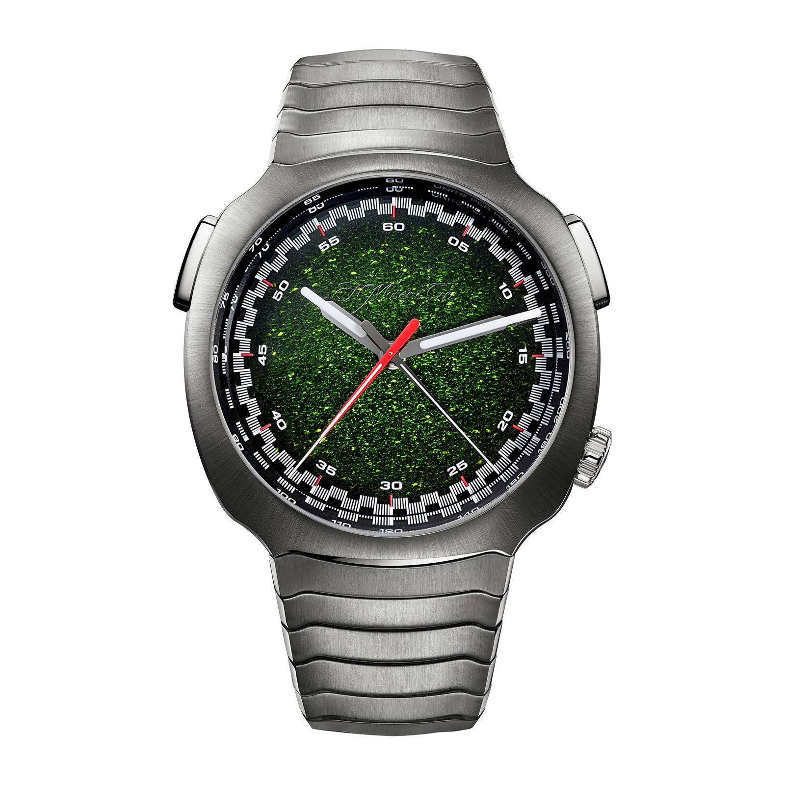 H. Moser & Cie Streamliner Flyback Chronograph Automatic Matrix Green Fumé 42.3mm Mens Watch