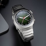 H. Moser & Cie Streamliner Flyback Chronograph Automatic Matrix Green Fumé 42.3mm Mens Watch