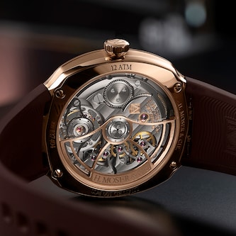 H. Moser & Cie Streamliner Tourbillon Pierre Gasly 40mm Limited Edition Mens Watch Brown