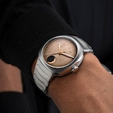 H. Moser & Cie Streamliner Perpetual Moon Concept Meteorite 40mm Mens Watch