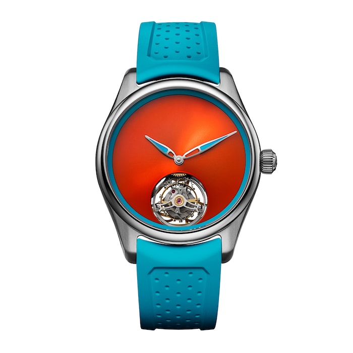H. Moser & Cie Pioneer Tourbillon 40mm Mens Watch Orange