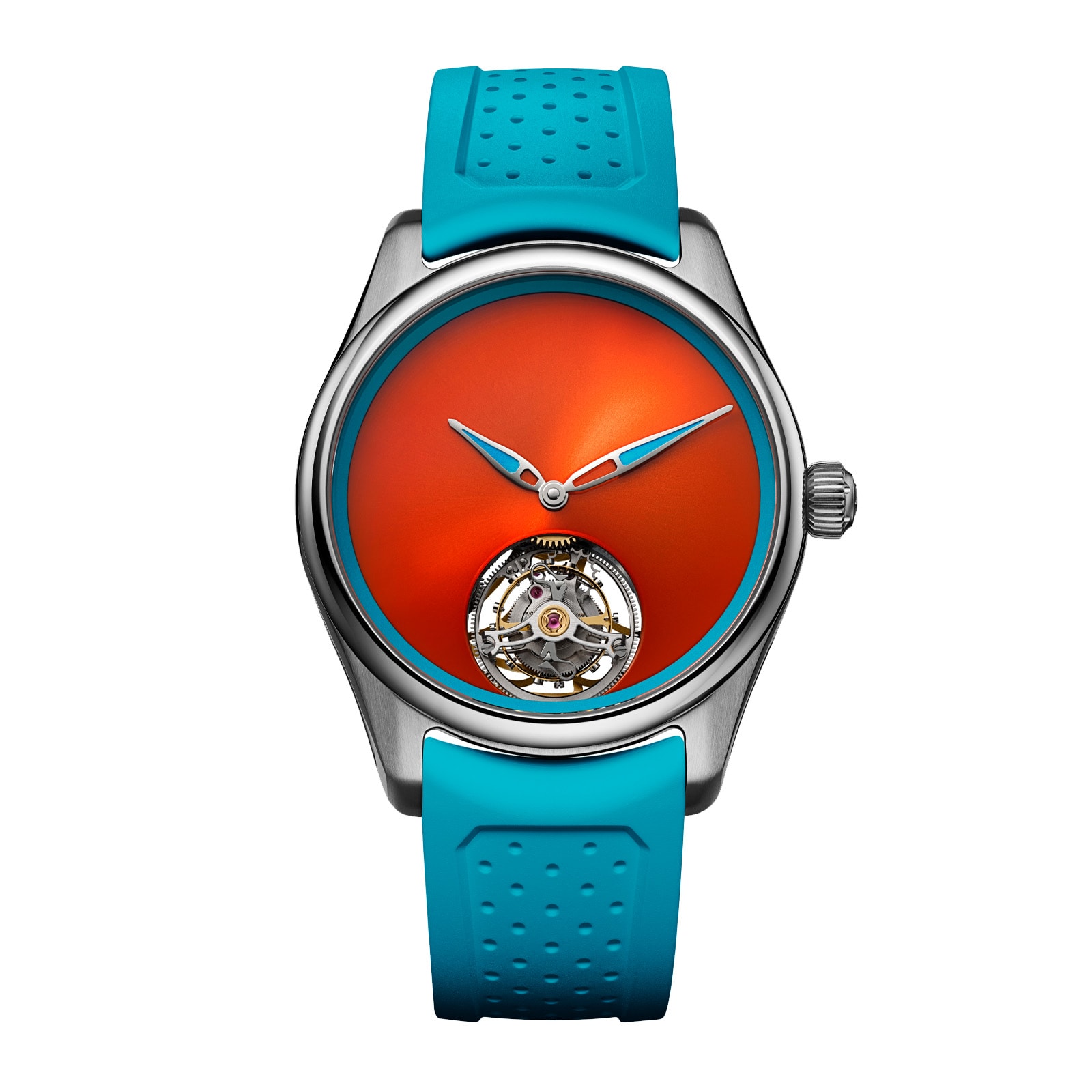H. Moser & Cie Pioneer Tourbillon 40mm Mens Watch Orange
