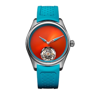 H. Moser & Cie Pioneer Tourbillon 40mm Mens Watch Orange