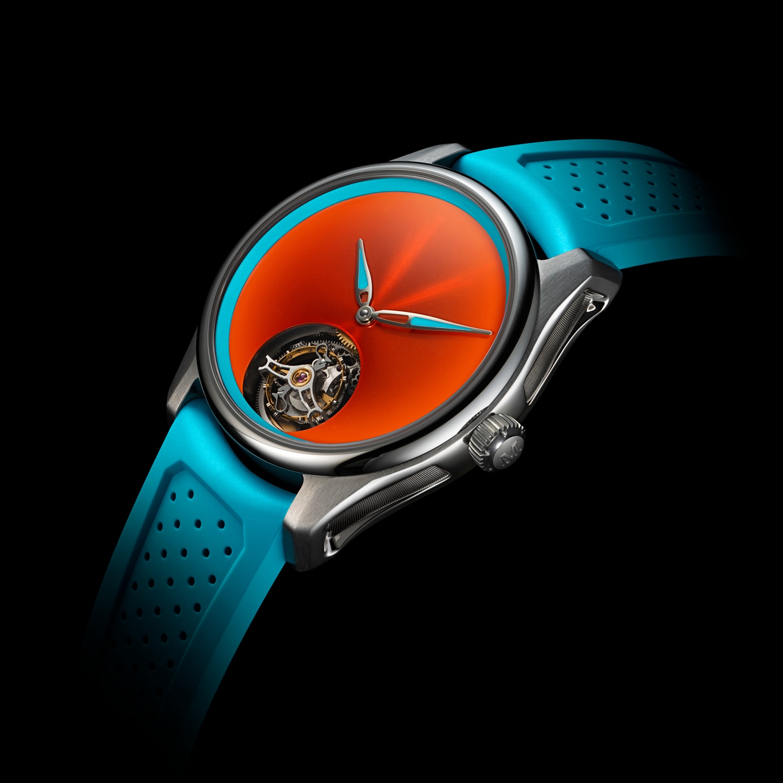 H. Moser & Cie Pioneer Tourbillon 40mm Mens Watch Orange H. Moser & Cie Pioneer Tourbillon 40mm Mens Watch Orange