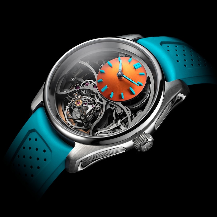 H. Moser & Cie Pioneer Cylindrical Tourbillon Skeleton 43mm Mens Watch