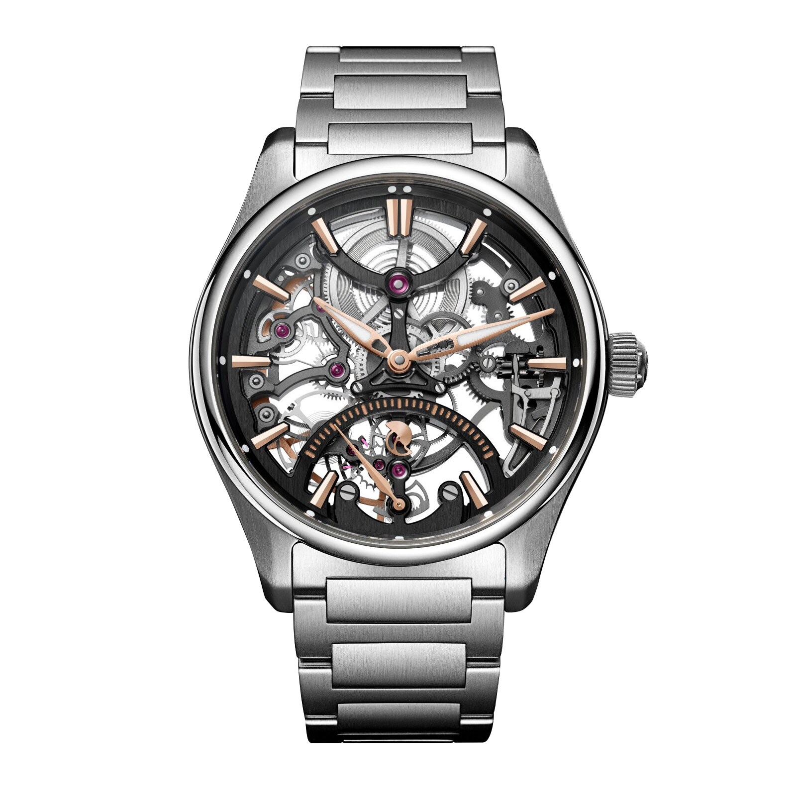 H.Moser & Cie Pioneer Skeleton Retrograde Seconds 40mm Mens Watch Skeleton Dial