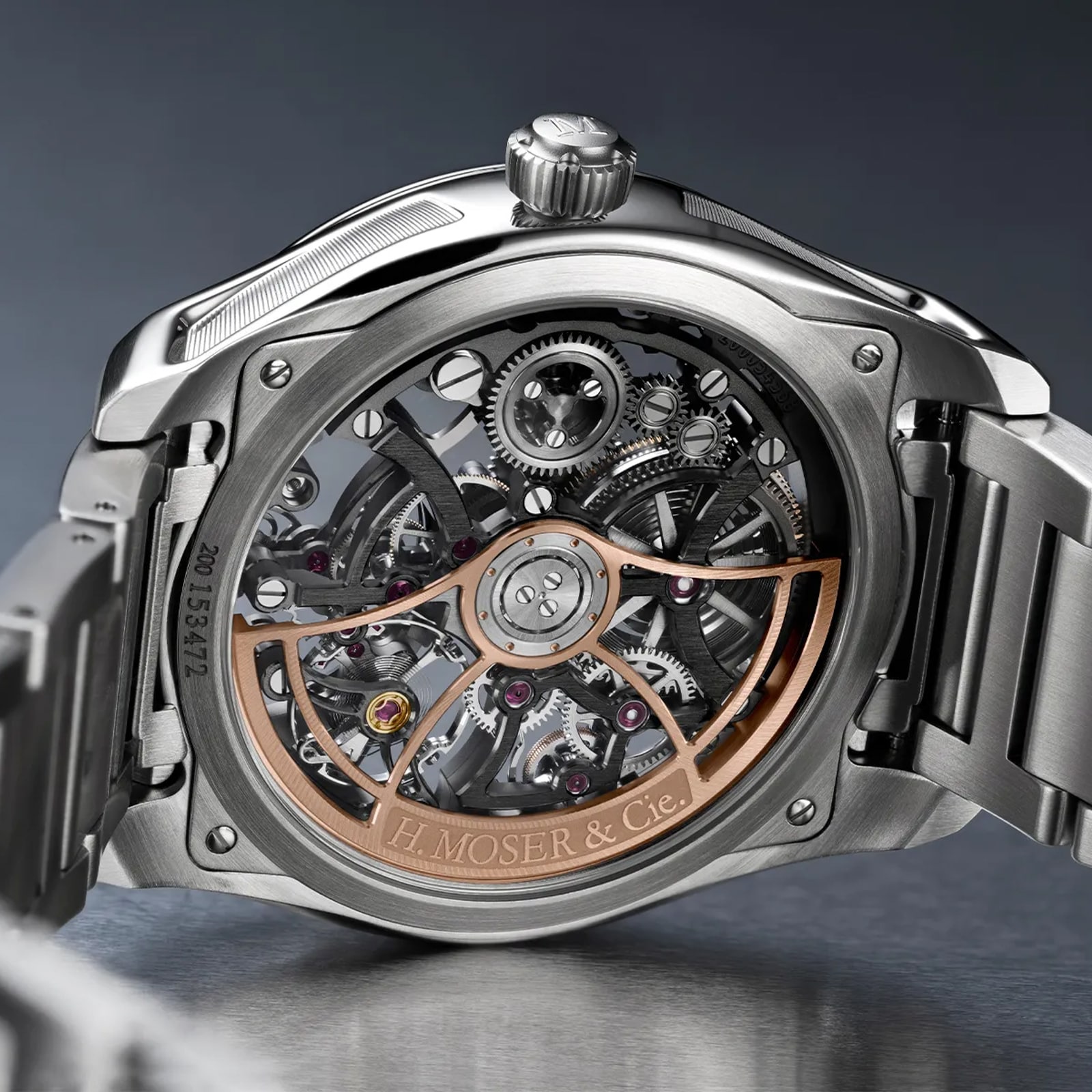 H.Moser & Cie Pioneer Skeleton Retrograde Seconds 40mm Mens Watch Skeleton Dial
