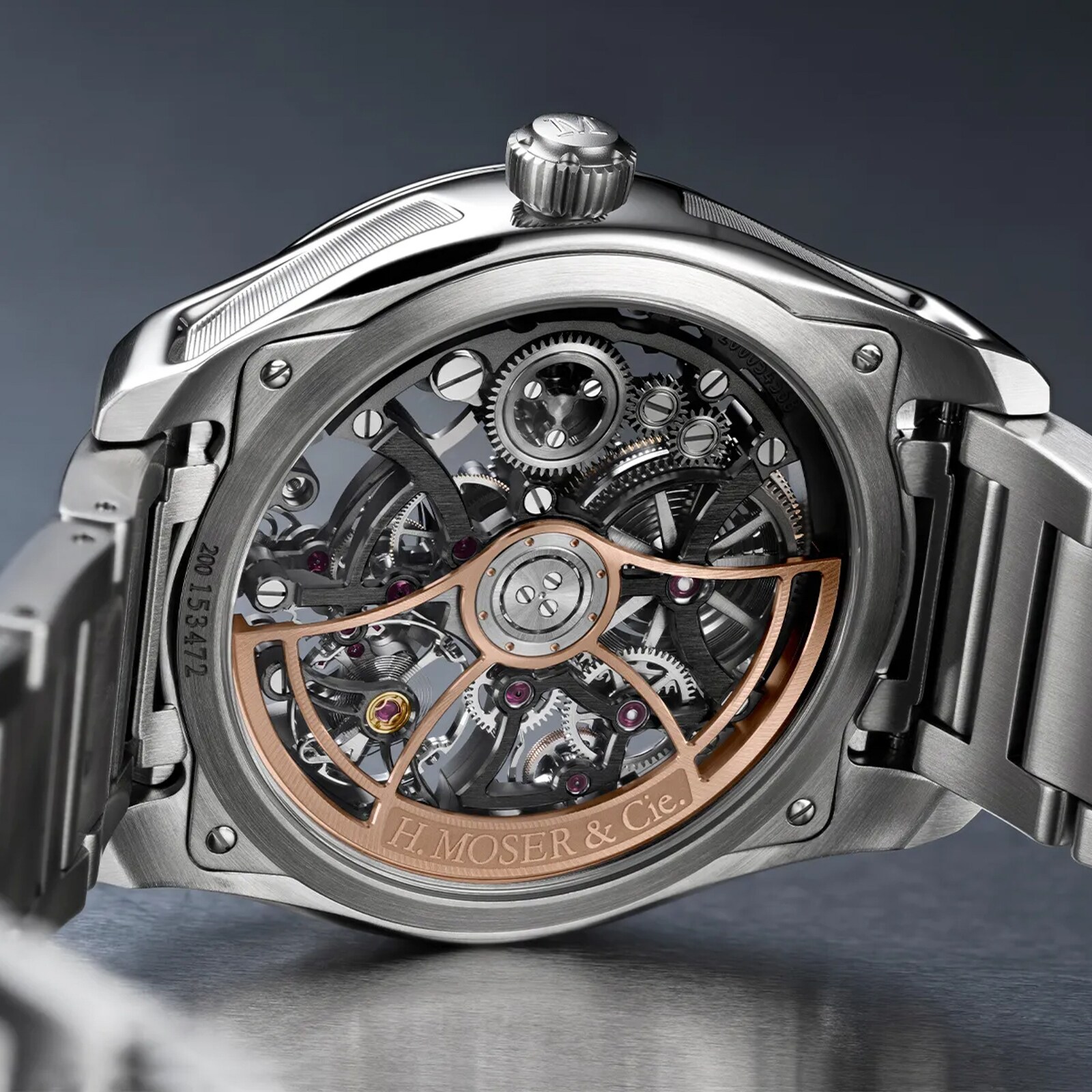H.Moser & Cie Pioneer Skeleton Retrograde Seconds 40mm Mens Watch Skeleton Dial
