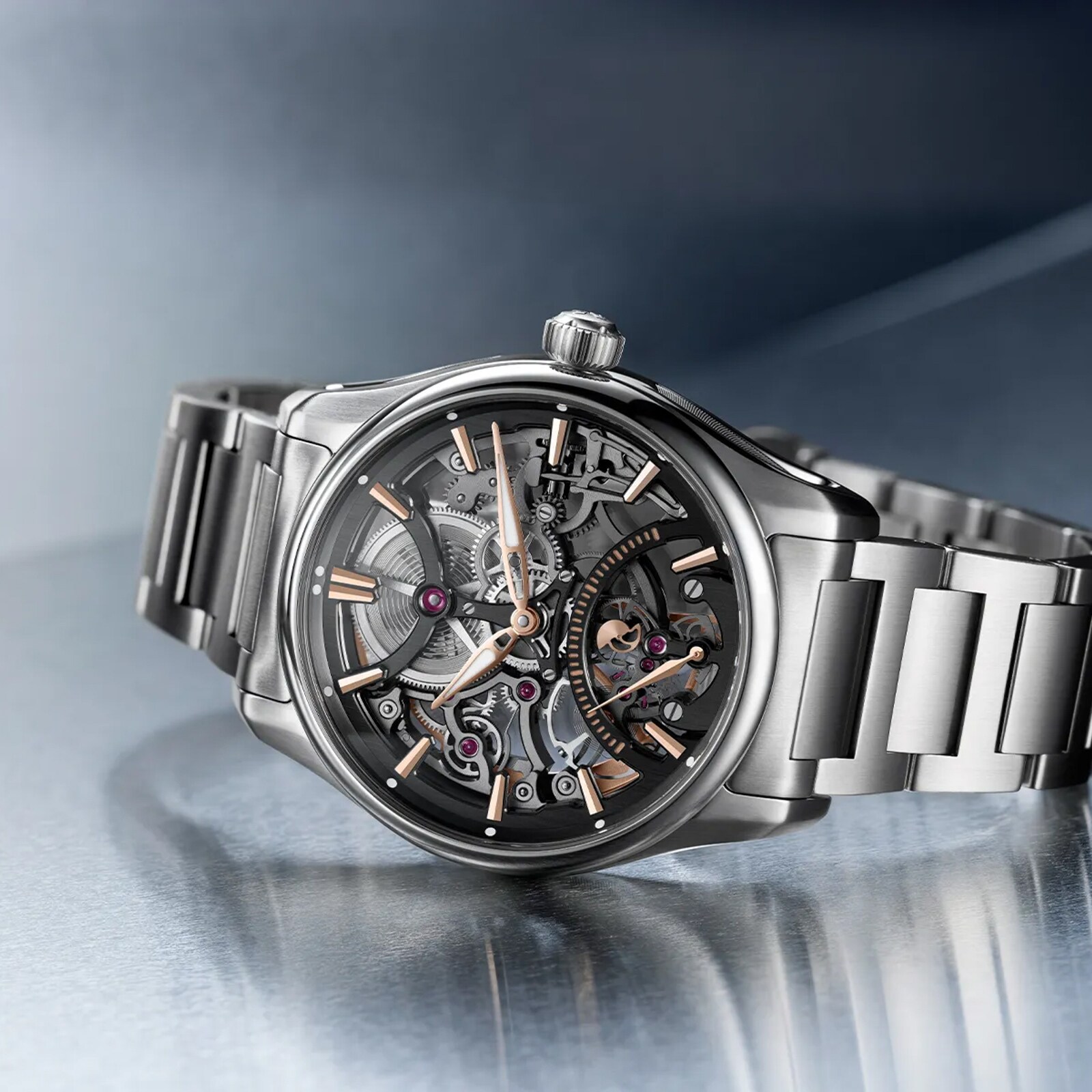 H.Moser & Cie Pioneer Skeleton Retrograde Seconds 40mm Mens Watch Skeleton Dial