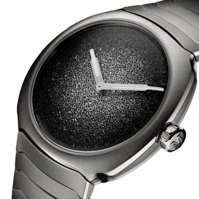 H. Moser & Cie Streamliner Two Hands 34mm Mens Watch Silver