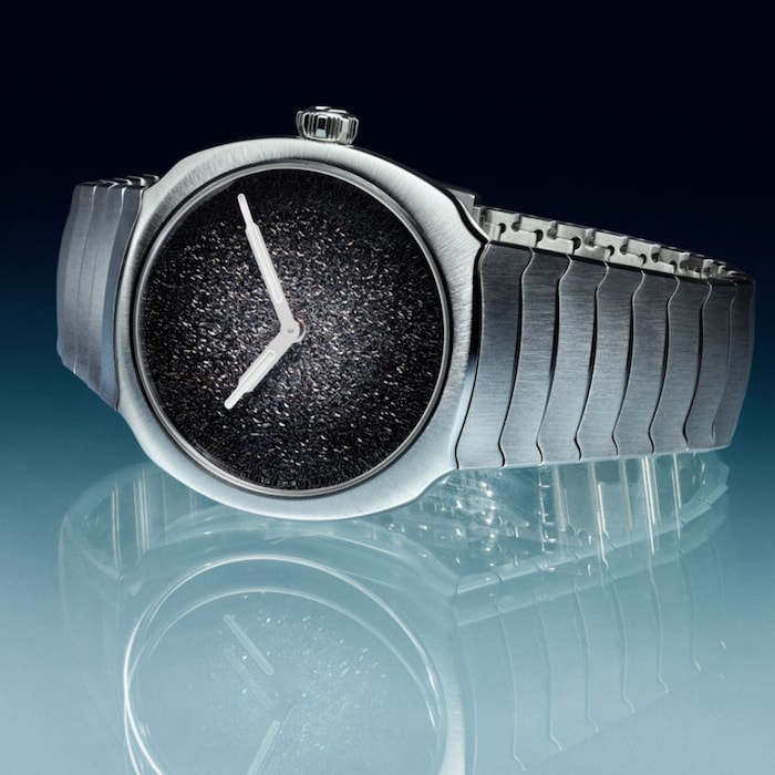 H. Moser & Cie Streamliner Two Hands 34mm Mens Watch Silver