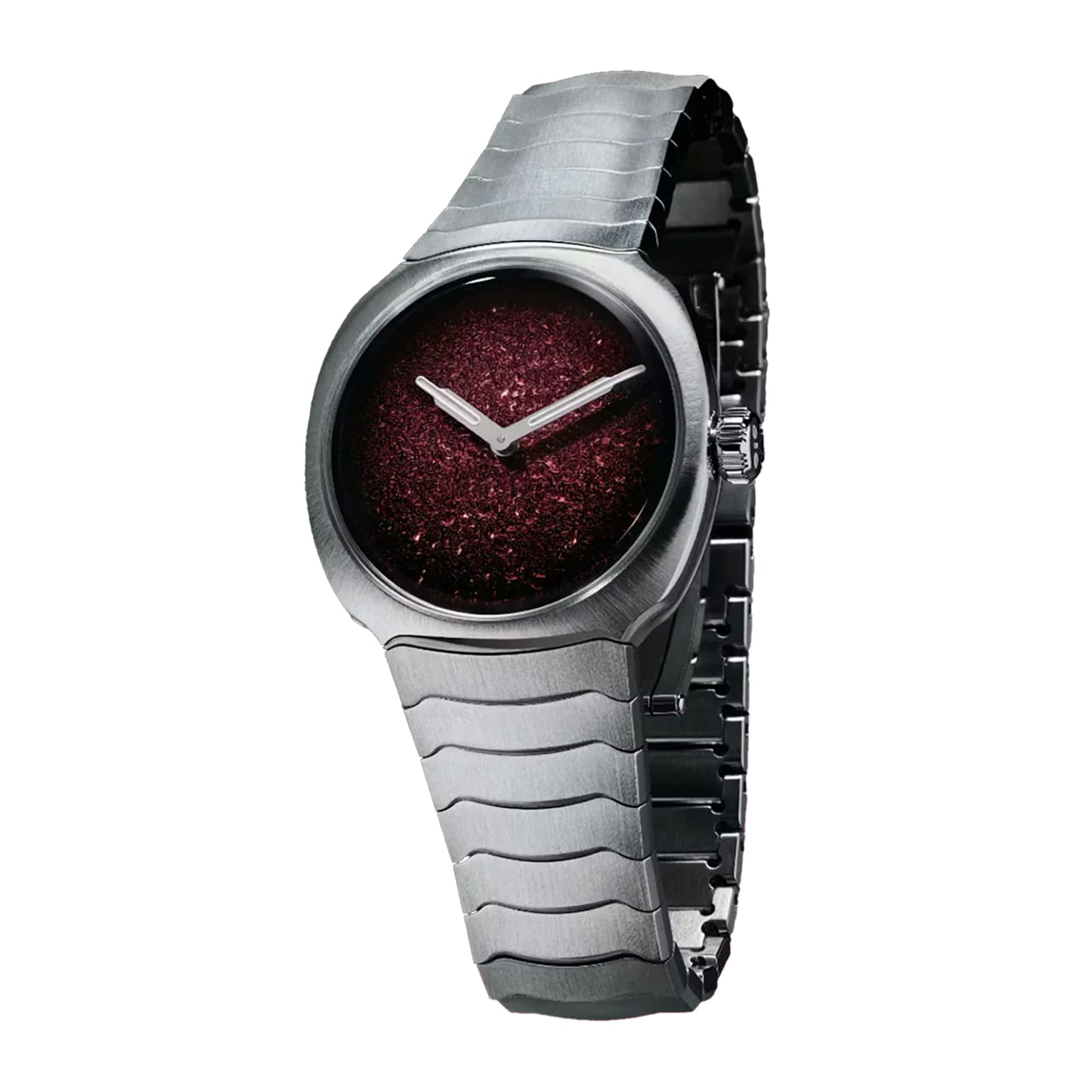 H. Moser & Cie Streamliner Two Hands 28mm Ladies Watch Burgundy