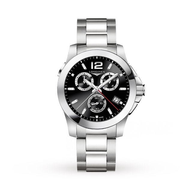 Longines Conquest Mens 41mm Quartz Chronograph Watch Longines Conquest Mens 41mm Quartz Chronograph Watch