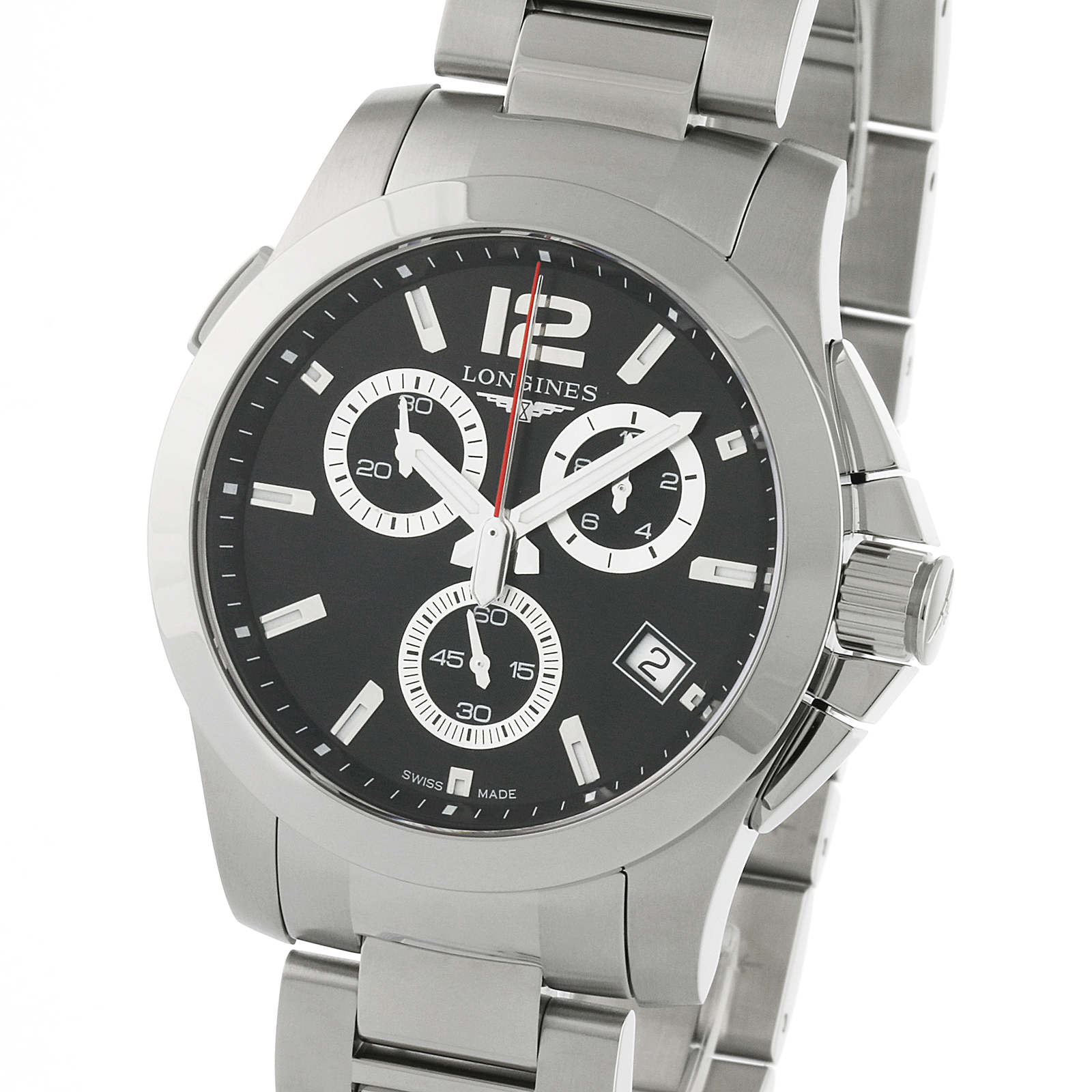 Conquest Mens 41mm Quartz Chronograph Watch