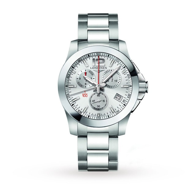 Longines Conquest Mens 41mm Quartz Chronograph Watch