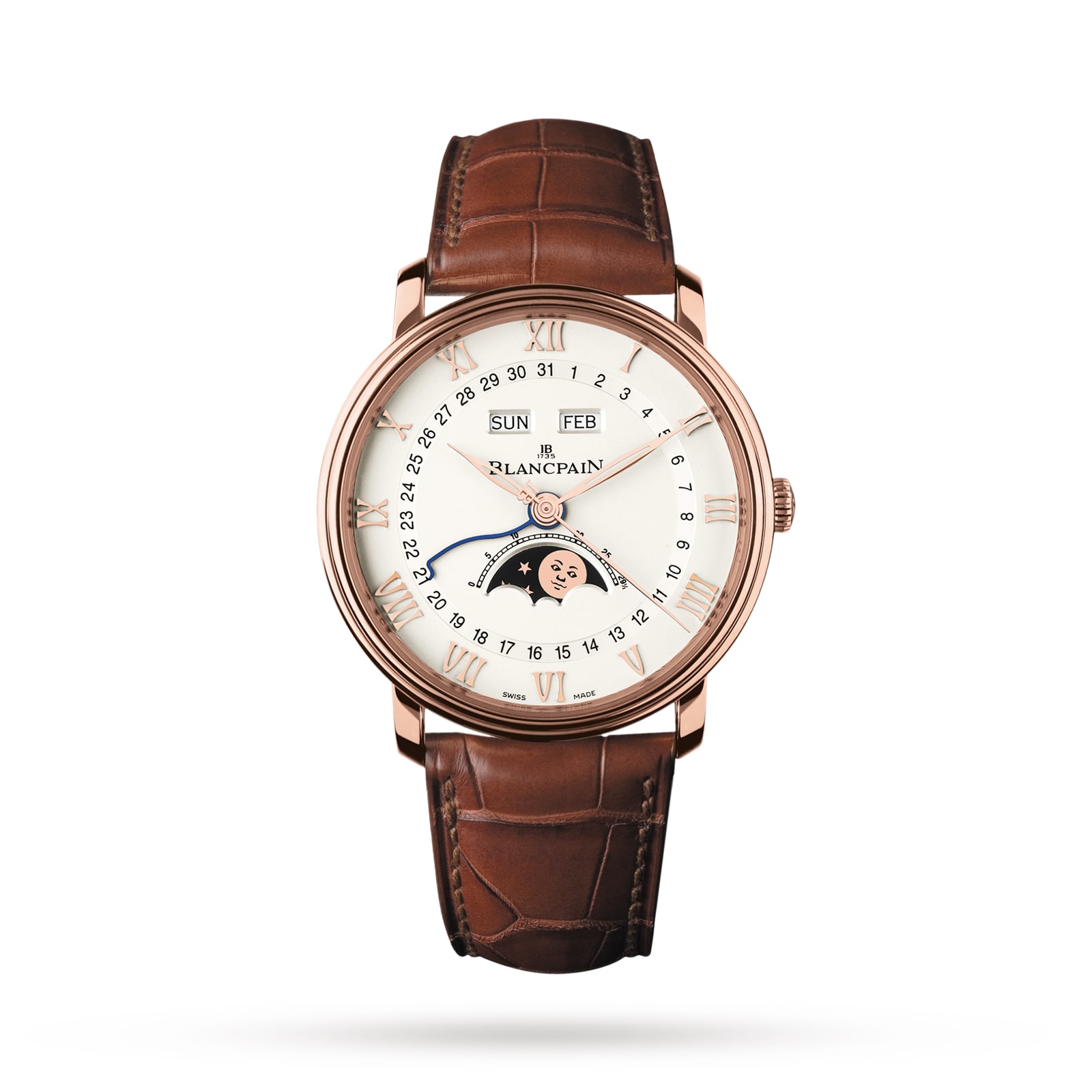 Blancpain Villeret Quantieme Complet 40mm Mens Watch Cream