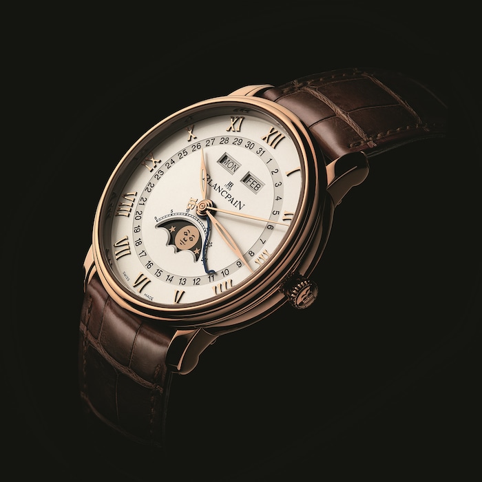 Blancpain Villeret Quantieme Complet 40mm Mens Watch Cream