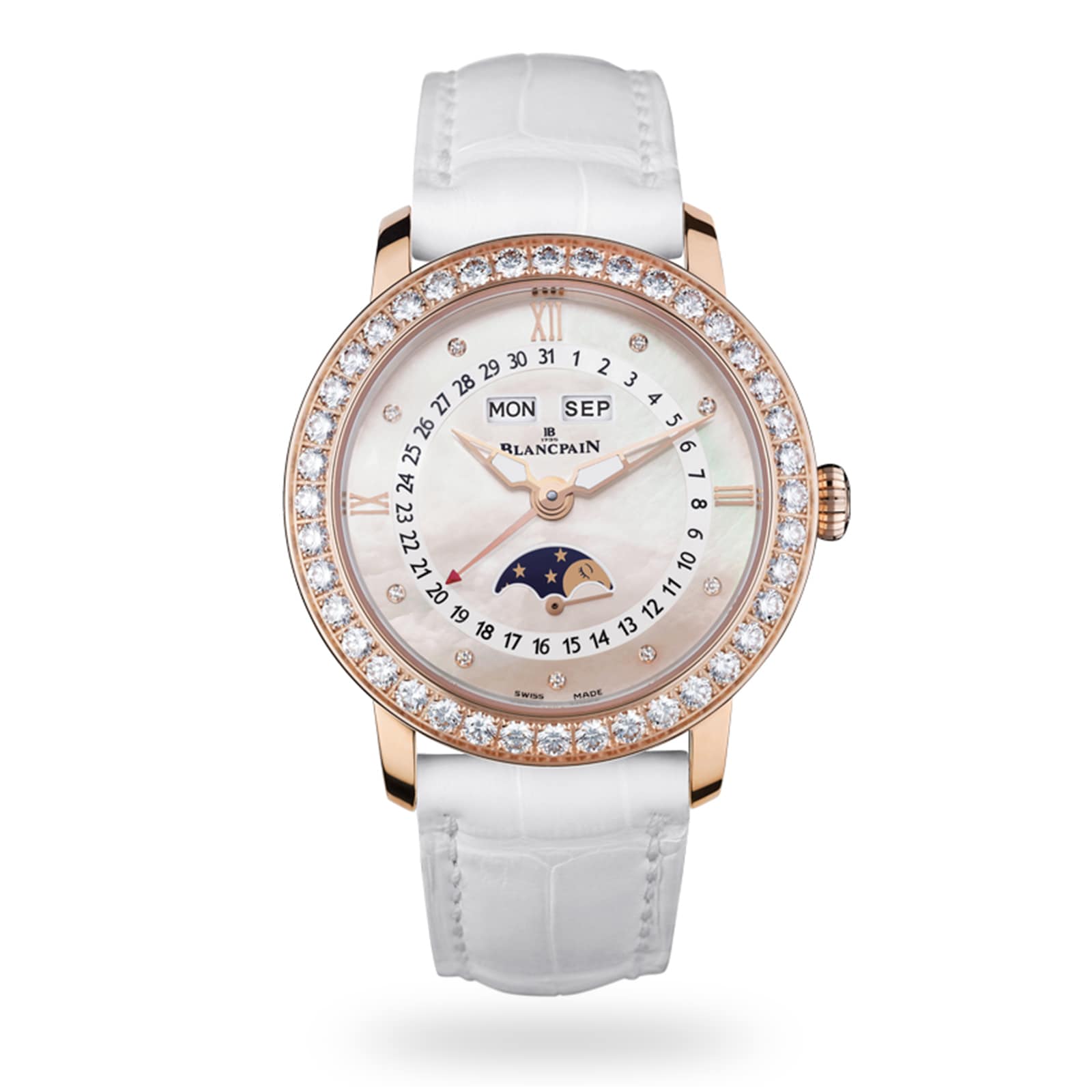 Blancpain Ladybird Quantieme Complet 35mm Ladies Watch Mother Of Pearl Blancpain Ladybird Quantieme Complet 35mm Ladies Watch Mother Of Pearl