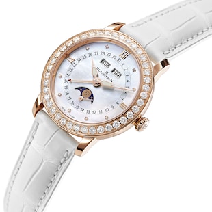 Blancpain Ladybird Quantieme Complet 35mm Ladies Watch Mother Of Pearl