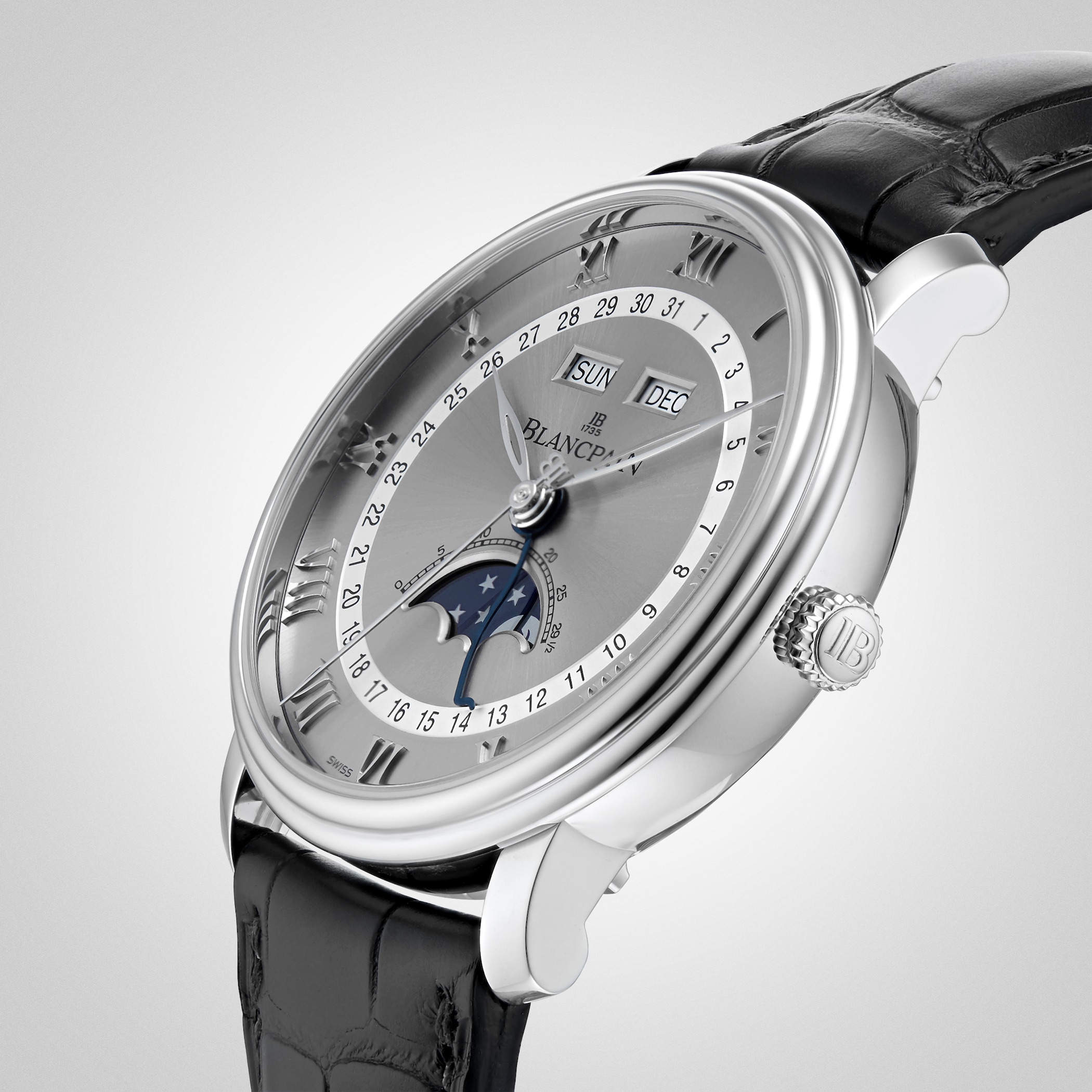 Blancpain Villeret Quantieme Complet 40mm Mens Watch Grey Blancpain Villeret Quantieme Complet 40mm Mens Watch Grey