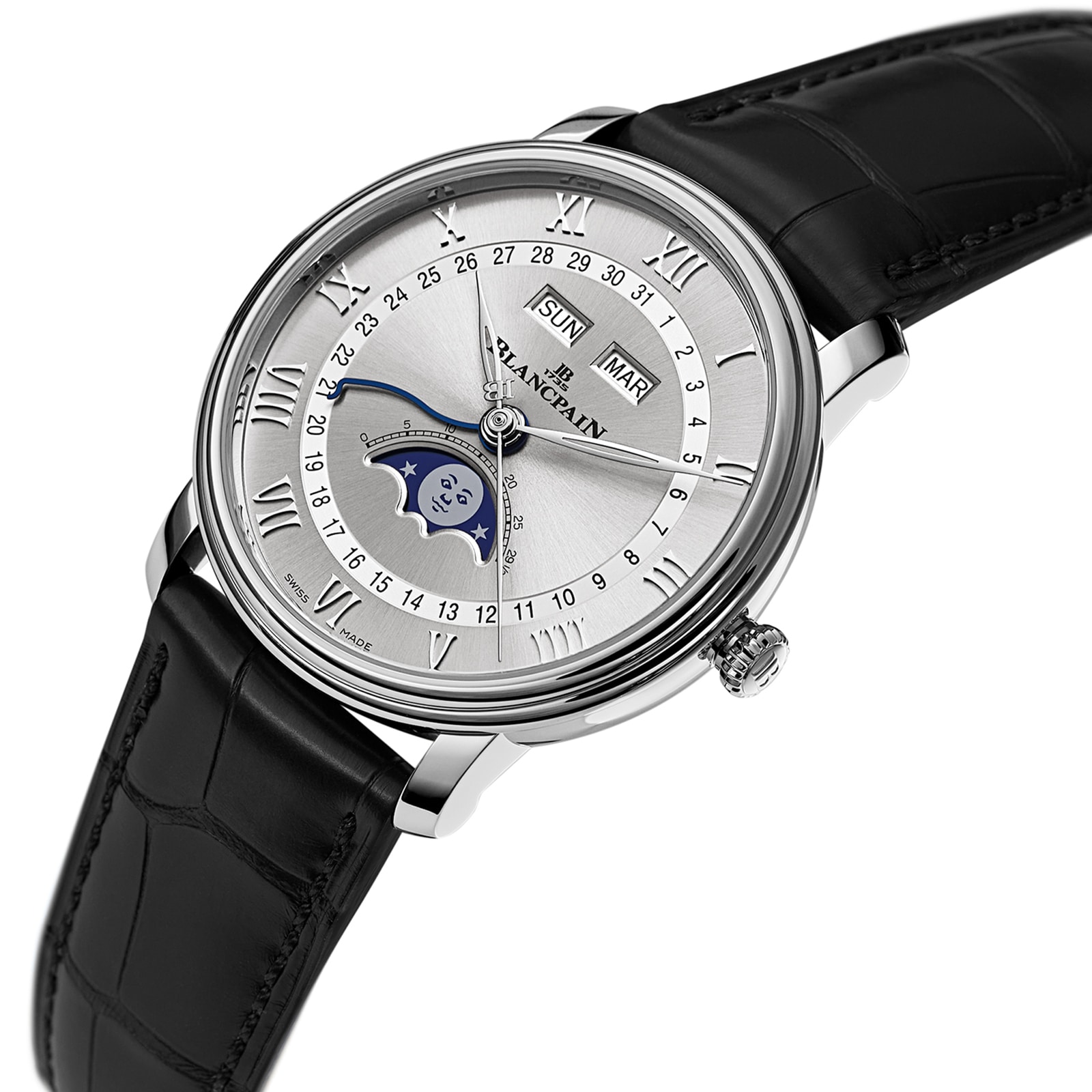 Blancpain Villeret Quantieme Complet 40mm Mens Watch Grey Blancpain Villeret Quantieme Complet 40mm Mens Watch Grey