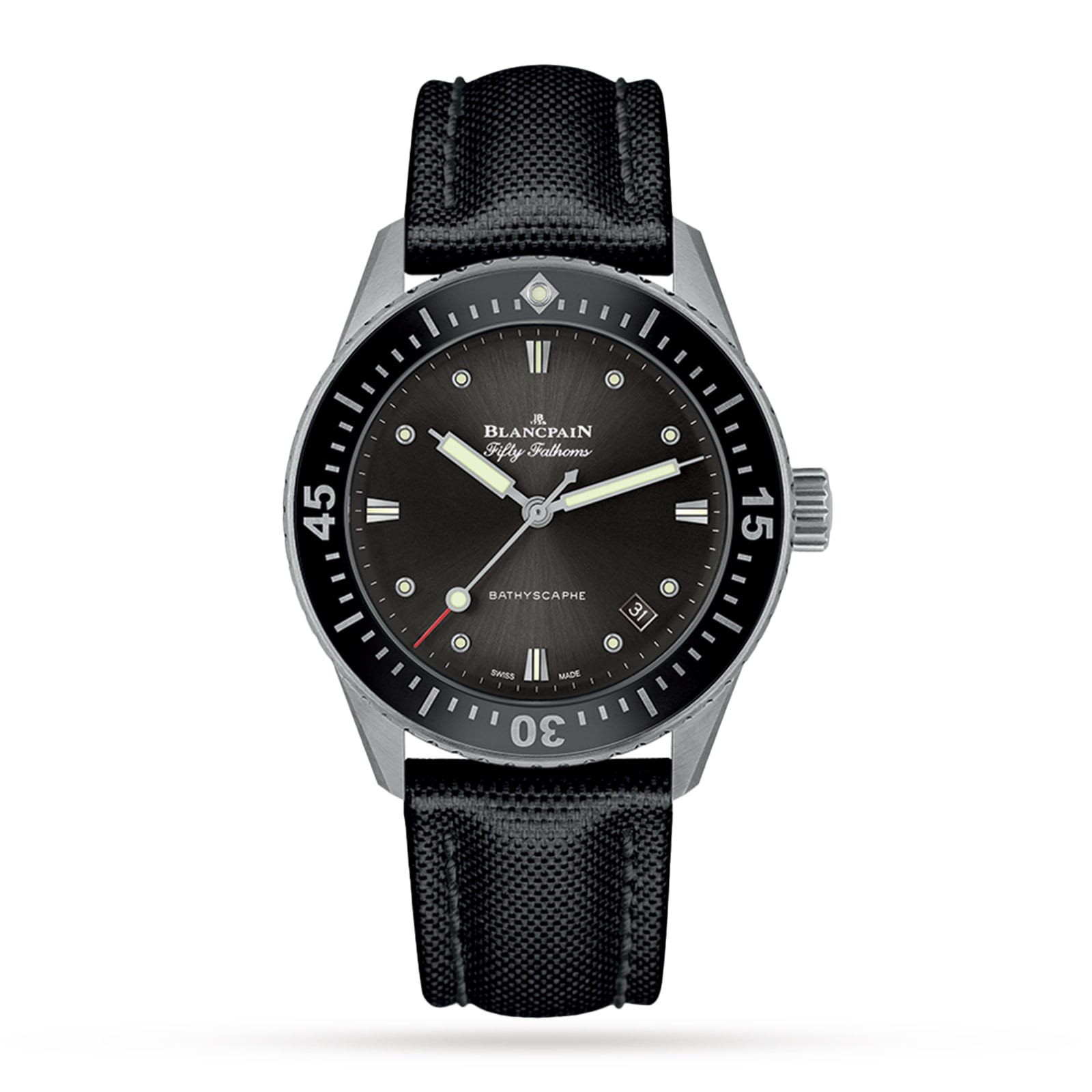 Blancpain Fifty Fathoms Bathyscaphe Titanium Unworn 5000 1210... for  $11,890 for sale from a Seller on Chrono24