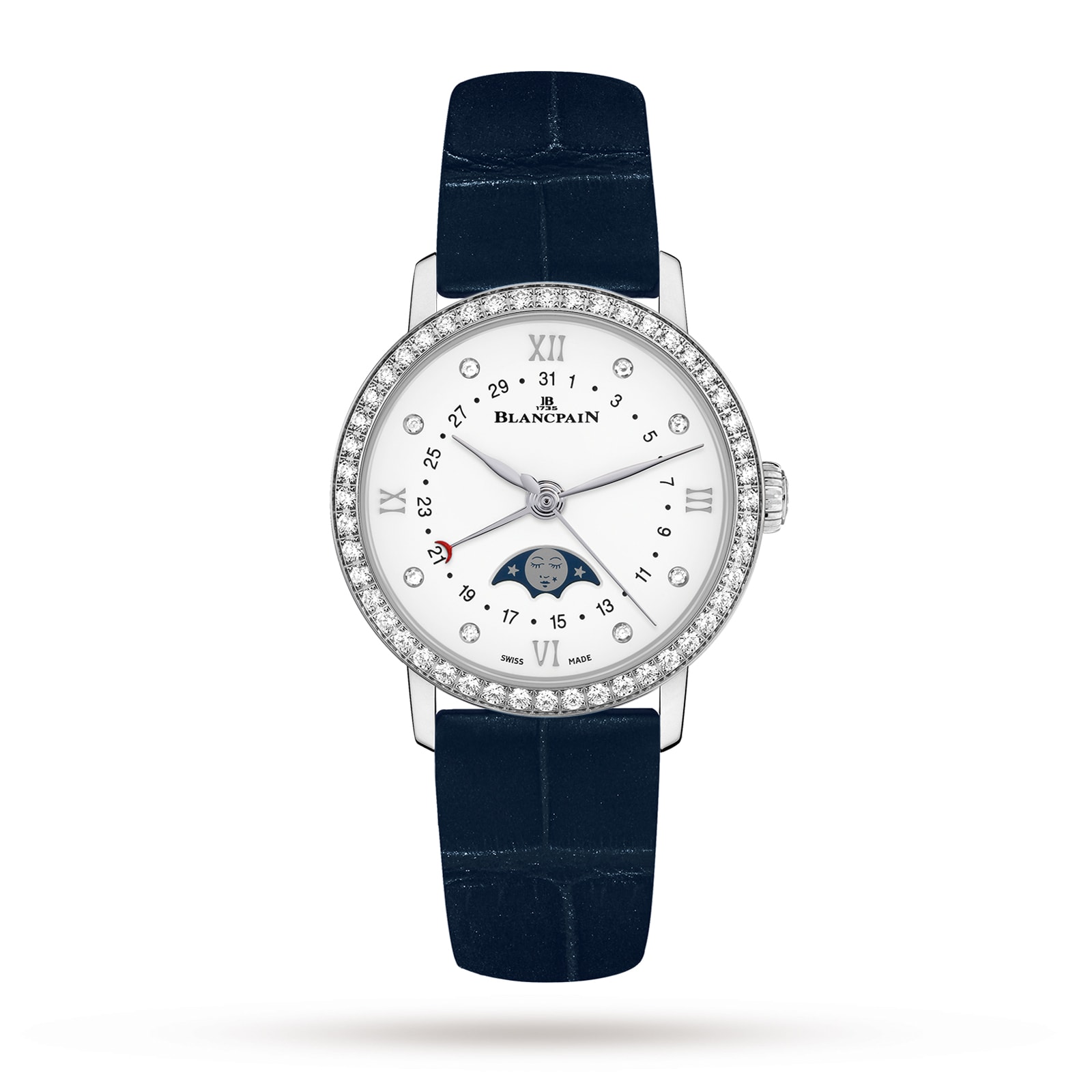 Blancpain Villeret Quantieme Phases De Lune 29mm Ladies Watch White