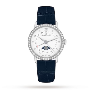 Blancpain Villeret Quantieme Phases De Lune 29mm Ladies Watch White