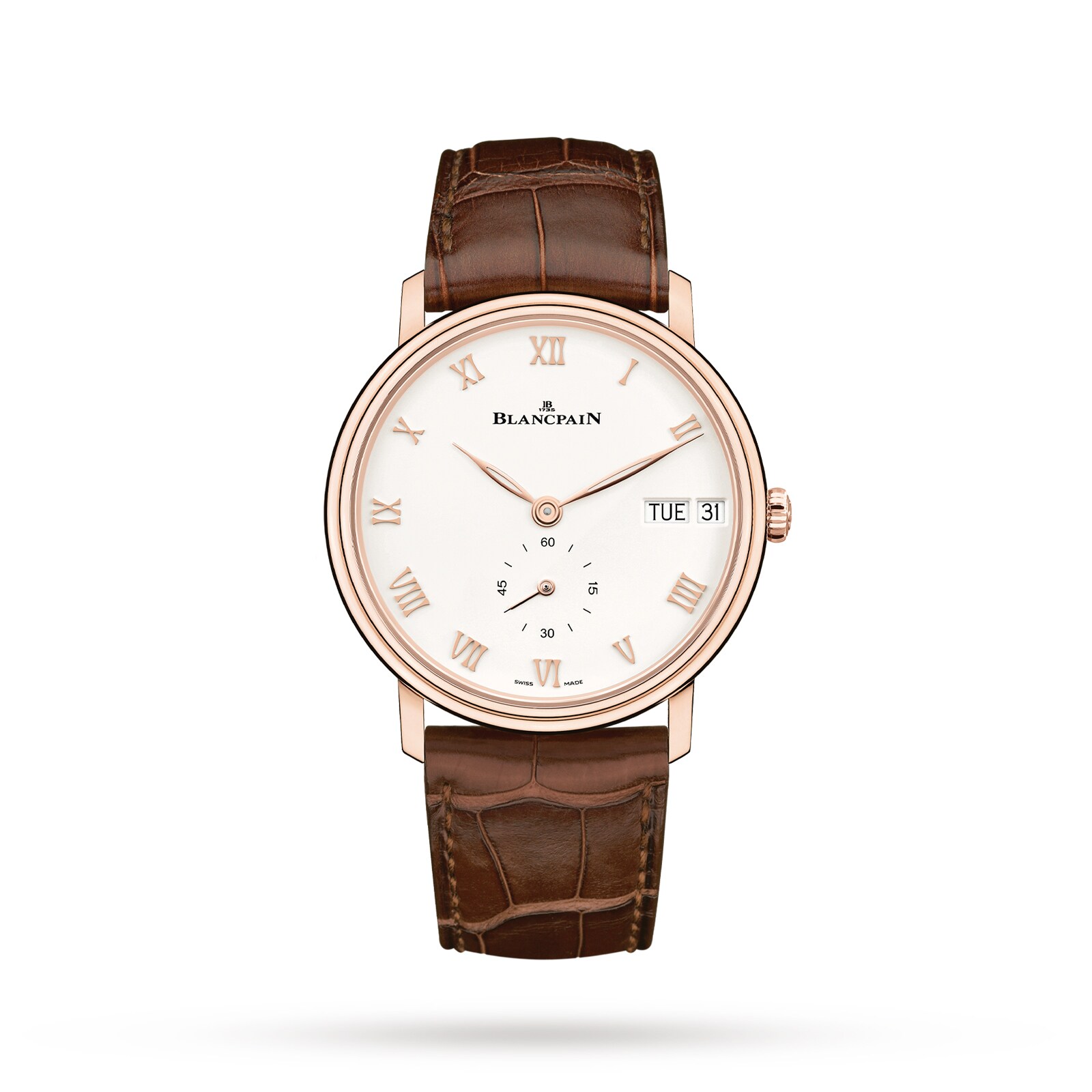 Blancpain Villeret Ultra Slim 40mm Mens Watch White 6652 3642 55A