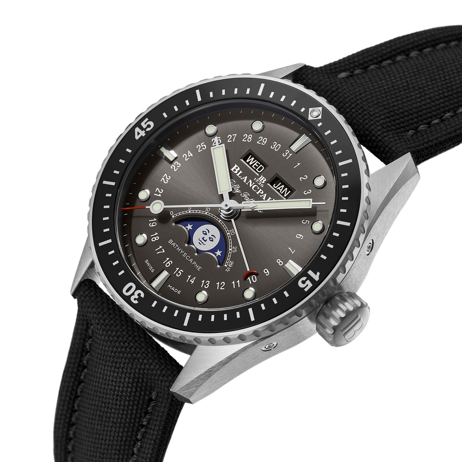 Blancpain Fifty Fathoms Bathyscaphe ceramic insert and Ceragold  5000-36S30-B52A - Exquisite Timepieces