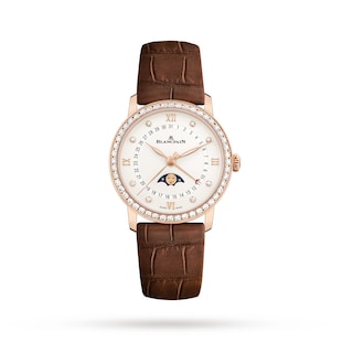 Blancpain Villeret Quantieme Phases de Lune 33mm Ladies Watch White