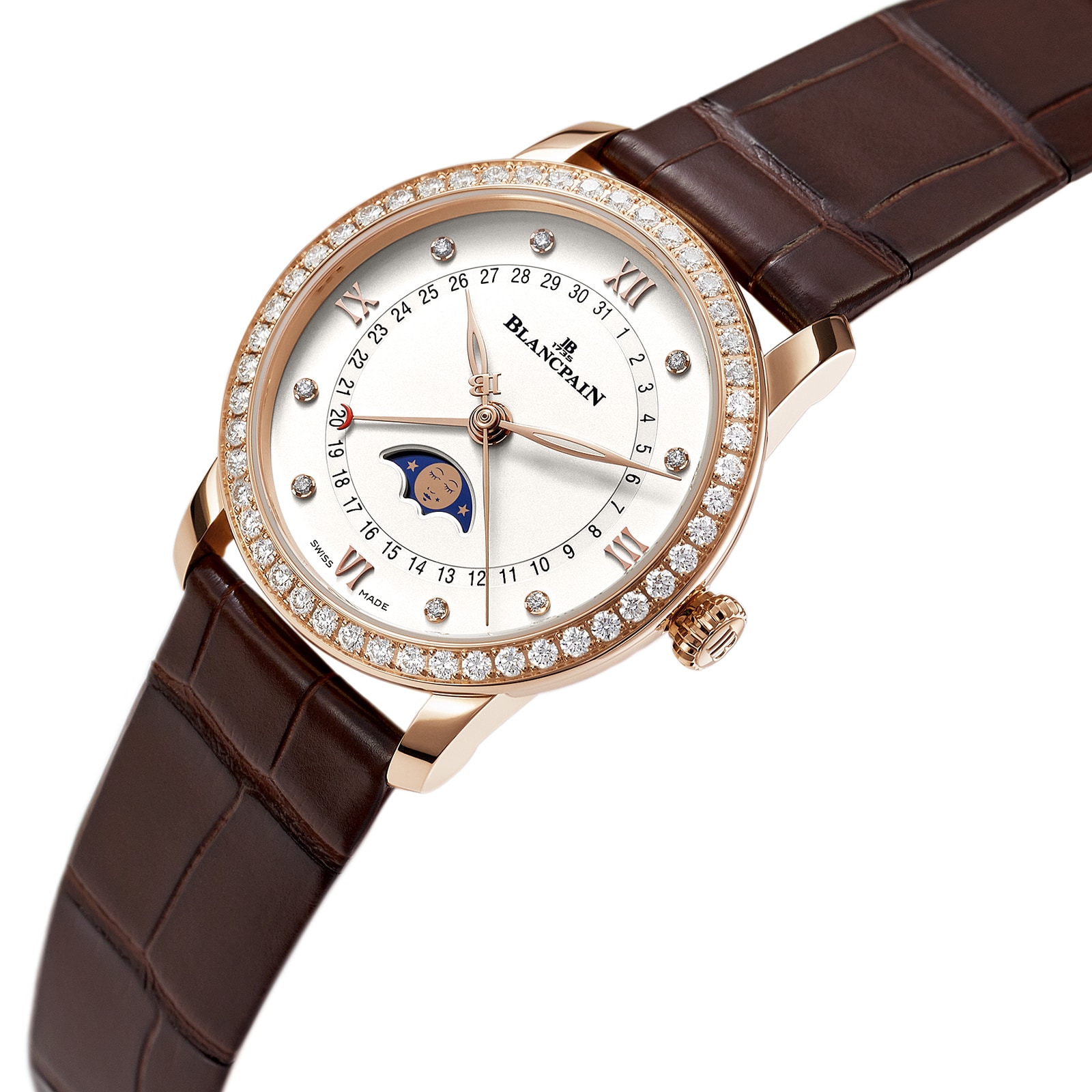 Blancpain Villeret Quantieme Phases de Lune 33mm Ladies Watch White Blancpain Villeret Quantieme Phases de Lune 33mm Ladies Watch White