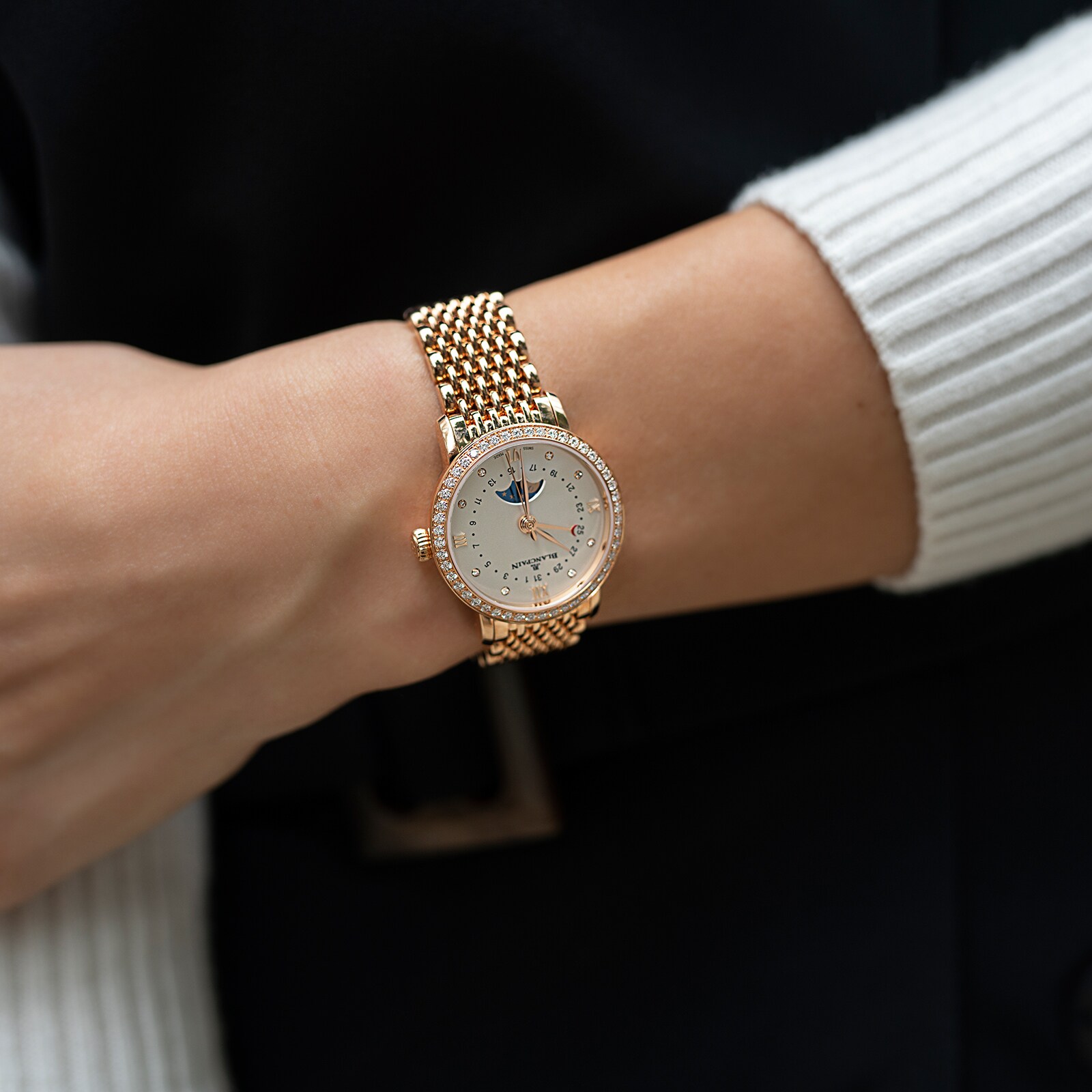 Blancpain Villeret Quantieme Phases de Lune Ladies Watch White