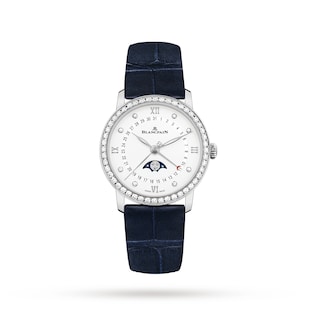 Blancpain Villeret Quantieme Phases de Lune 33mm Ladies Watch White