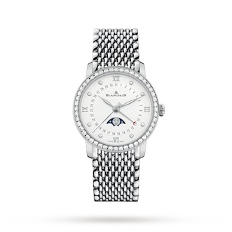Blancpain Villeret Quantieme Phases de Lune 33.2mm Ladies Watch White