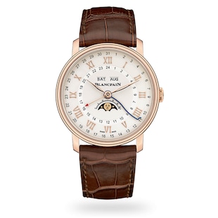 Blancpain Villeret Quantieme Complet Phases De Lune GMT 40.5mm Mens Watch White